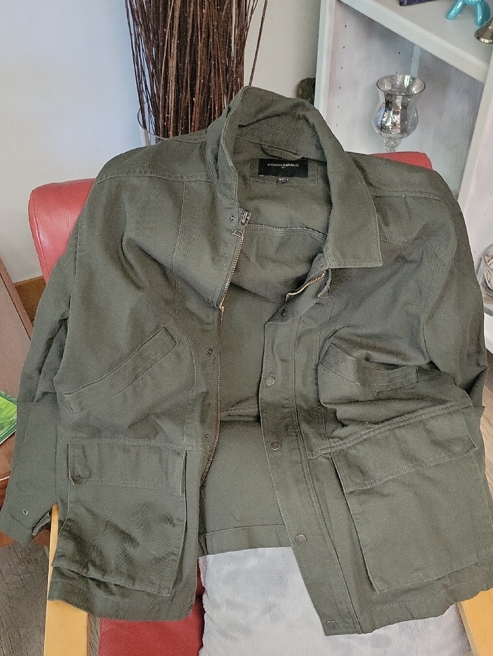 Banana Republic Olive Green Utility Field Jacket